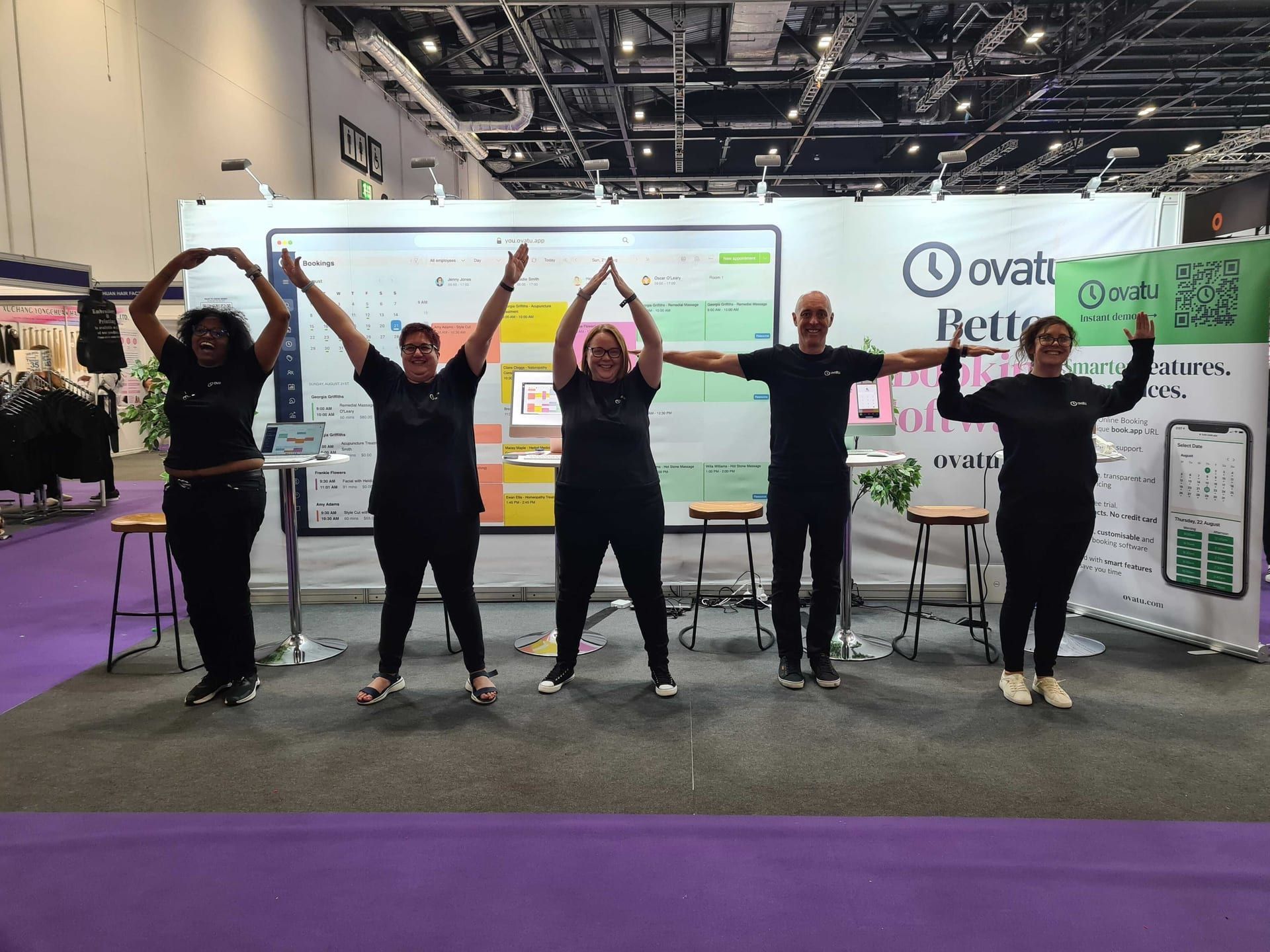 The Ovatu team at an exhibition