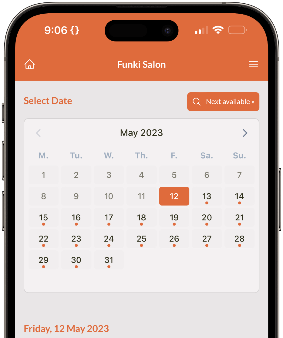 Booking appointments with BookApp