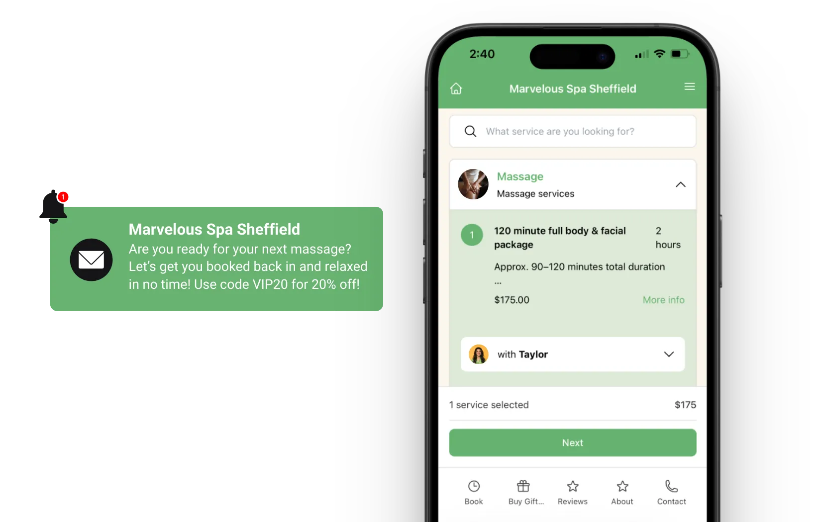Mobile app customer form