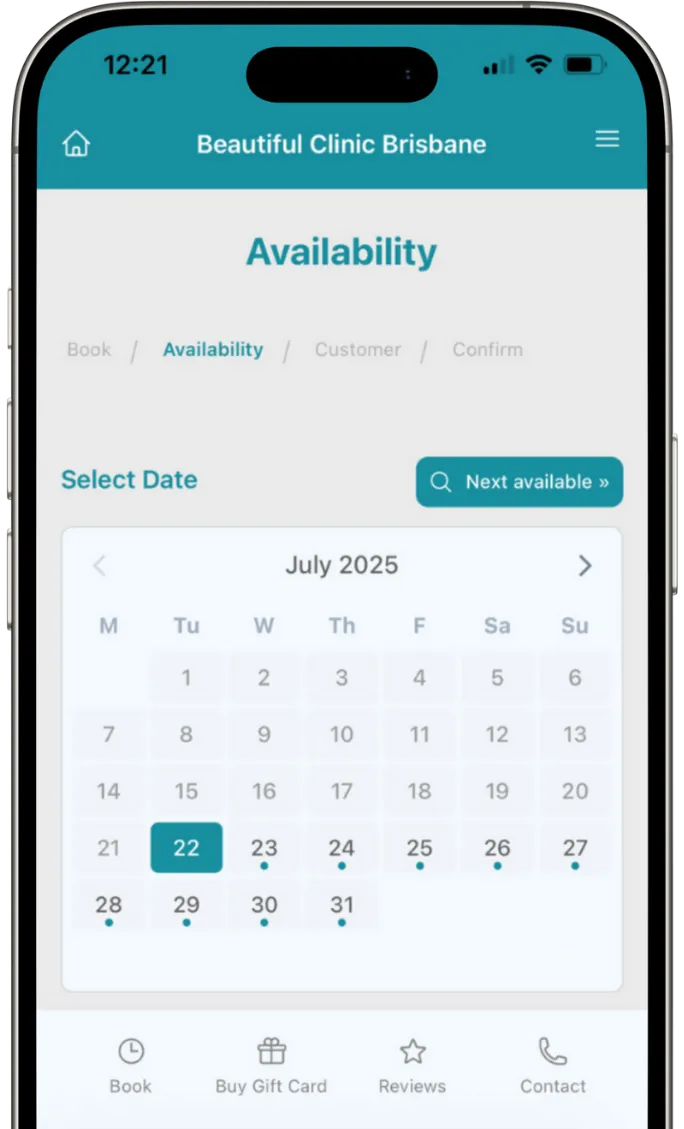 Mobile app customer form