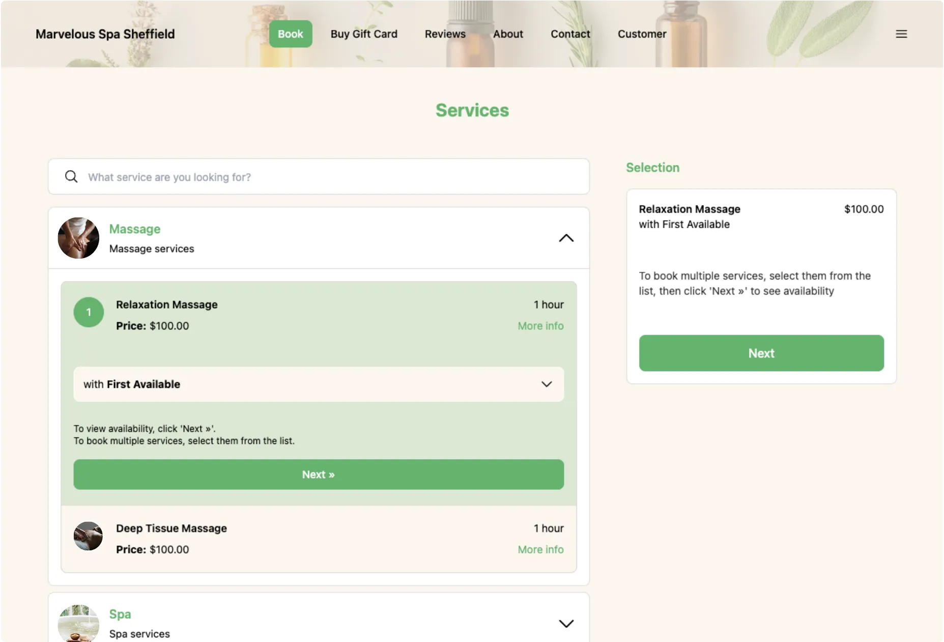 Mobile app customer form