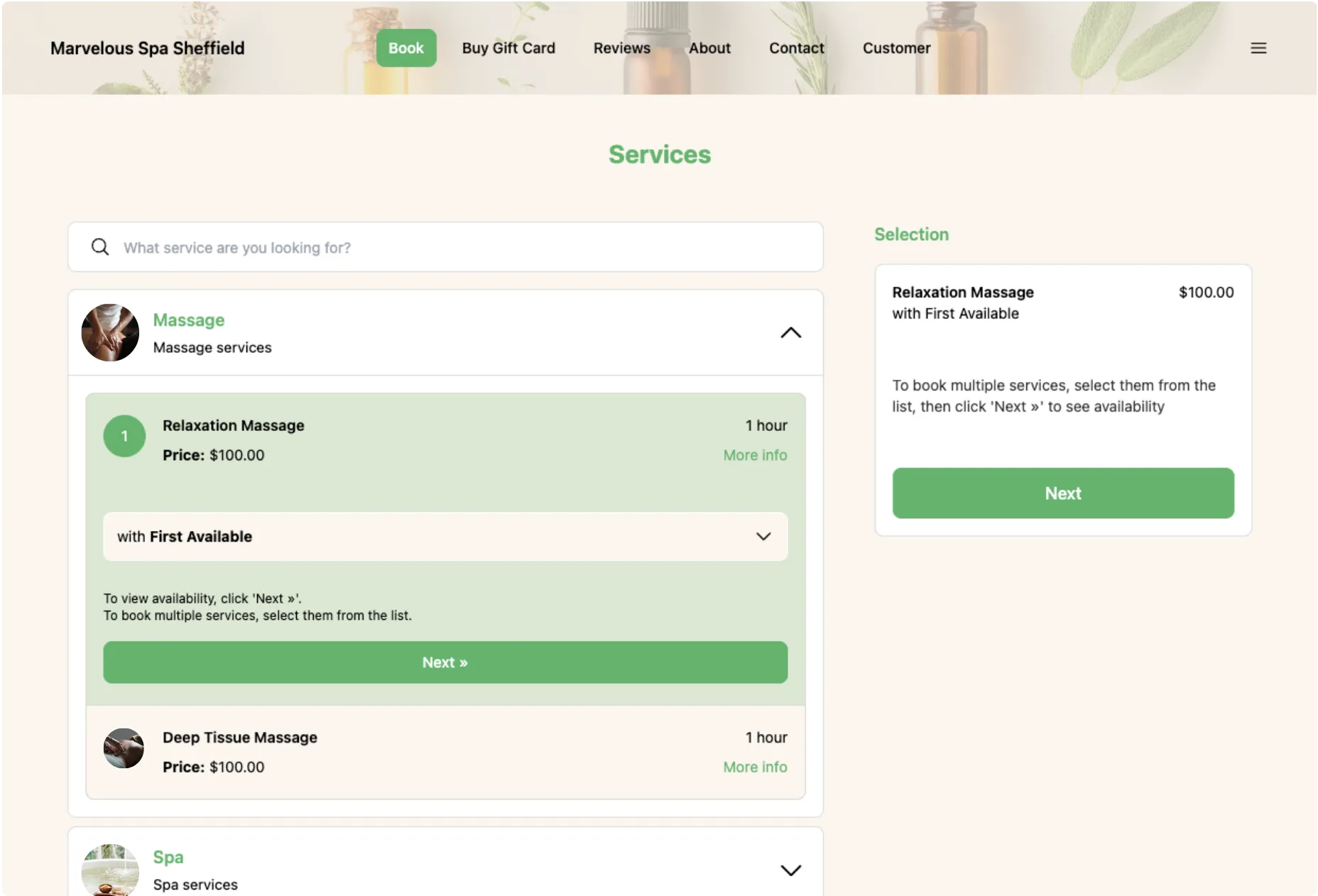 Mobile app customer form