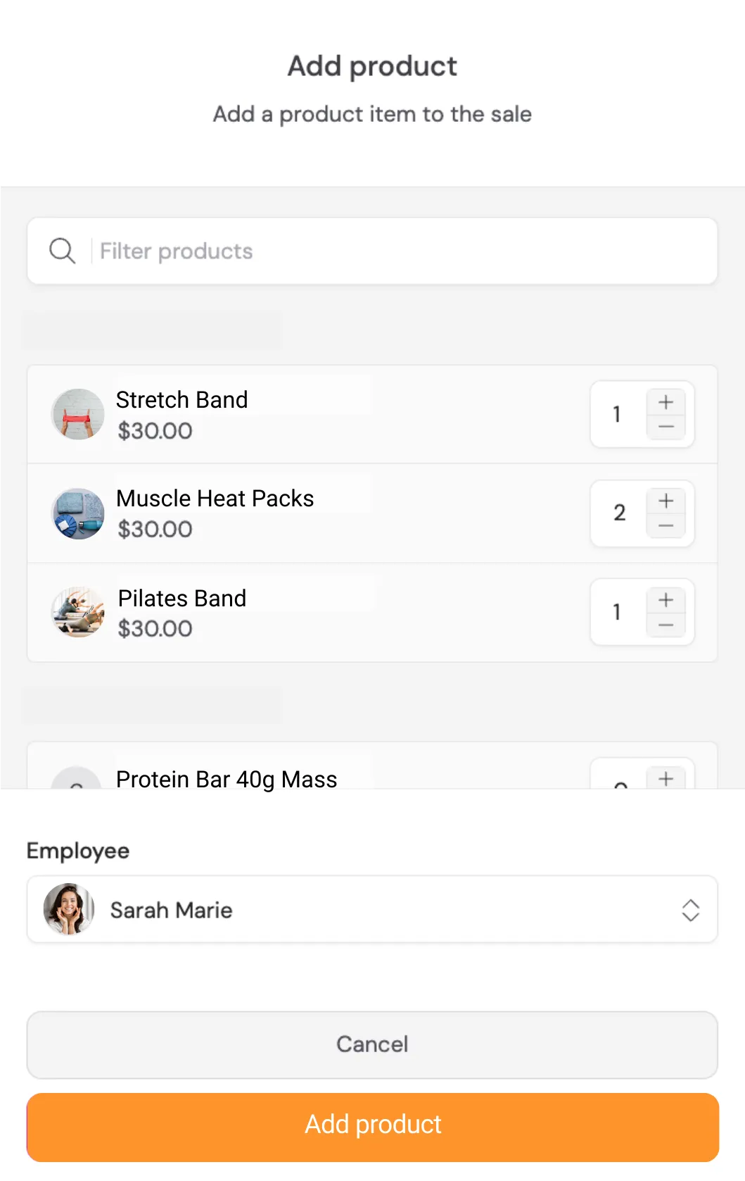 Mobile app customer form